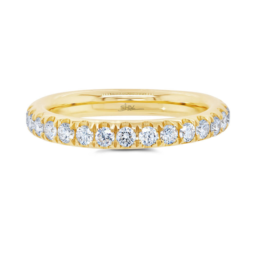 1.11CT 14K Y/G DIAMOND ETERNITY BAND SZ 5.5