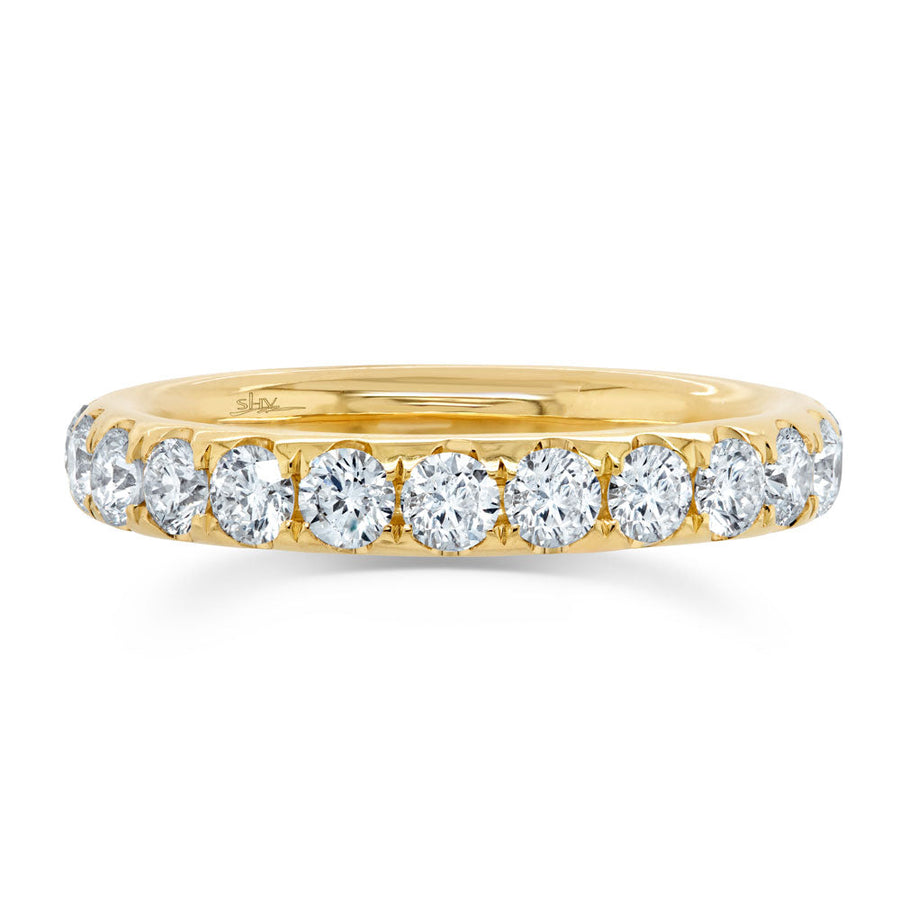 1.92CT 14K Y/G DIAMOND ETERNITY BAND SZ 6.5