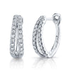 0.40CT 14K W/G DIAMOND OVAL HOOP EARRING