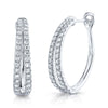 1.05CT 14K W/G DIAMOND OVAL HOOP EARRING
