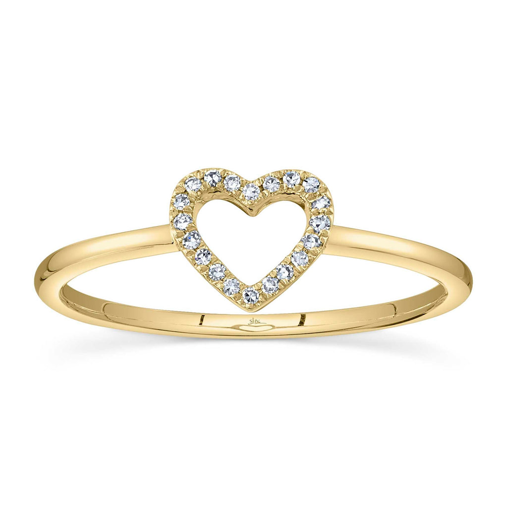 0.04CT 14K Y/G DIAMOND HEART RING