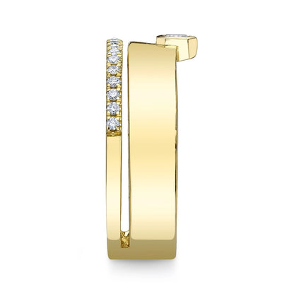 0.39CT 14K Y/G DIAMOND EMERALD LADY'S BAND