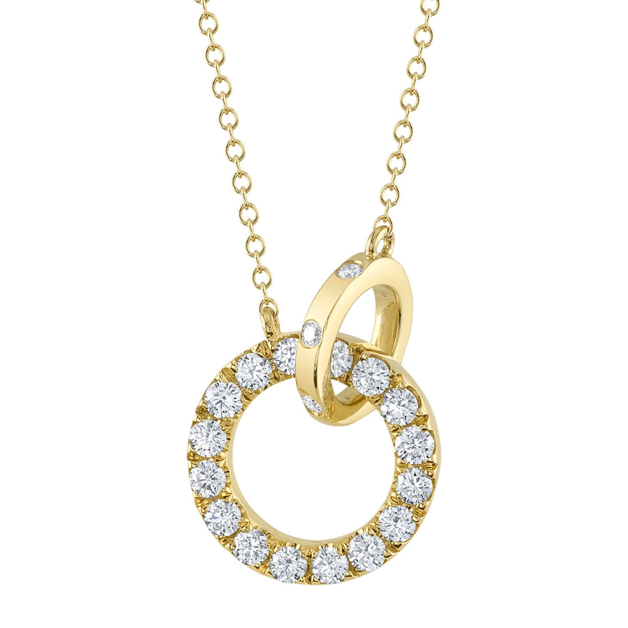 0.54CT 14K Y/G DIAMOND CIRCLE NECKLACE