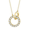 0.54CT 14K Y/G DIAMOND CIRCLE NECKLACE