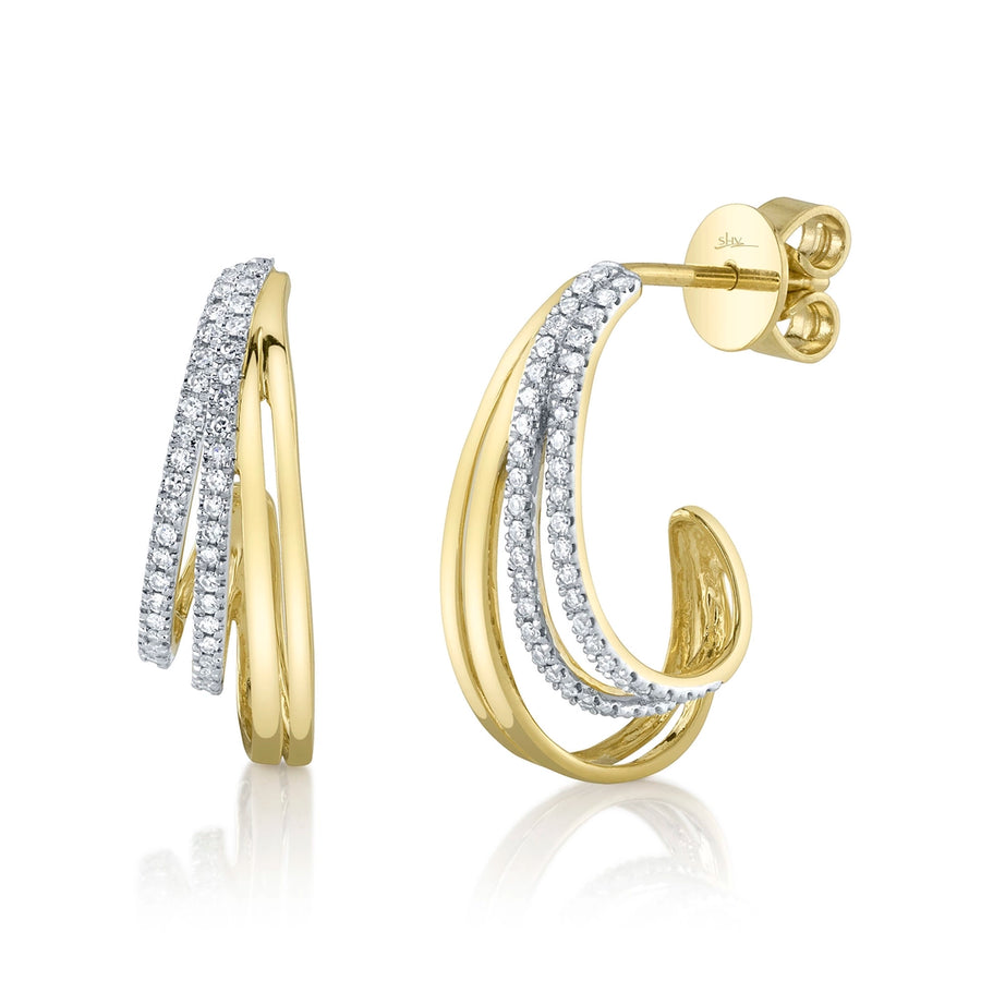 0.20CT 14K Y/G DIAMOND EARRING