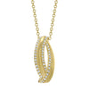 0.12CT 14K Y/G DIAMOND MATTE NECKLACE