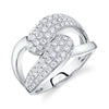 0.88CT 14K W/G DIAMOND PAVE RING