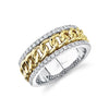 0.67CT 14K2T W/Y DIAMOND MEN'S BAND