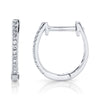 0.08CT 14K W/G DIAMOND HUGGIE EARRING