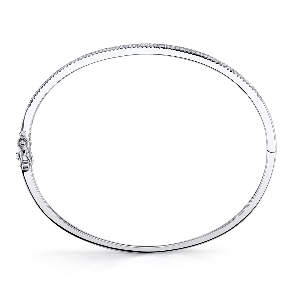 0.52CT 14K W/G DIAMOND PAVE BANGLE