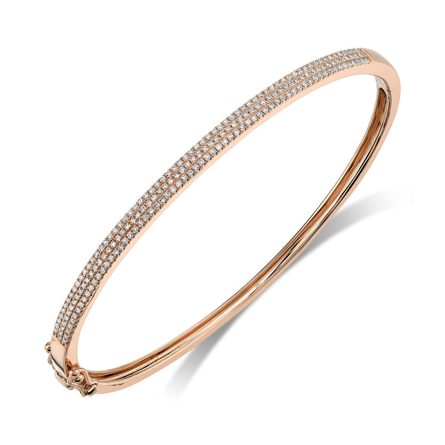 0.52CT 14K R/G DIAMOND PAVE BANGLE