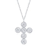 1.42CT 14K W/G DIAMOND CROSS NECKLACE