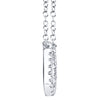 0.06CT 14K W/G DIAMOND HORSESHOE NECKLACE