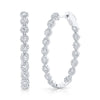 2.05CT 14K W/G DIAMOND OVAL HOOP EARRING