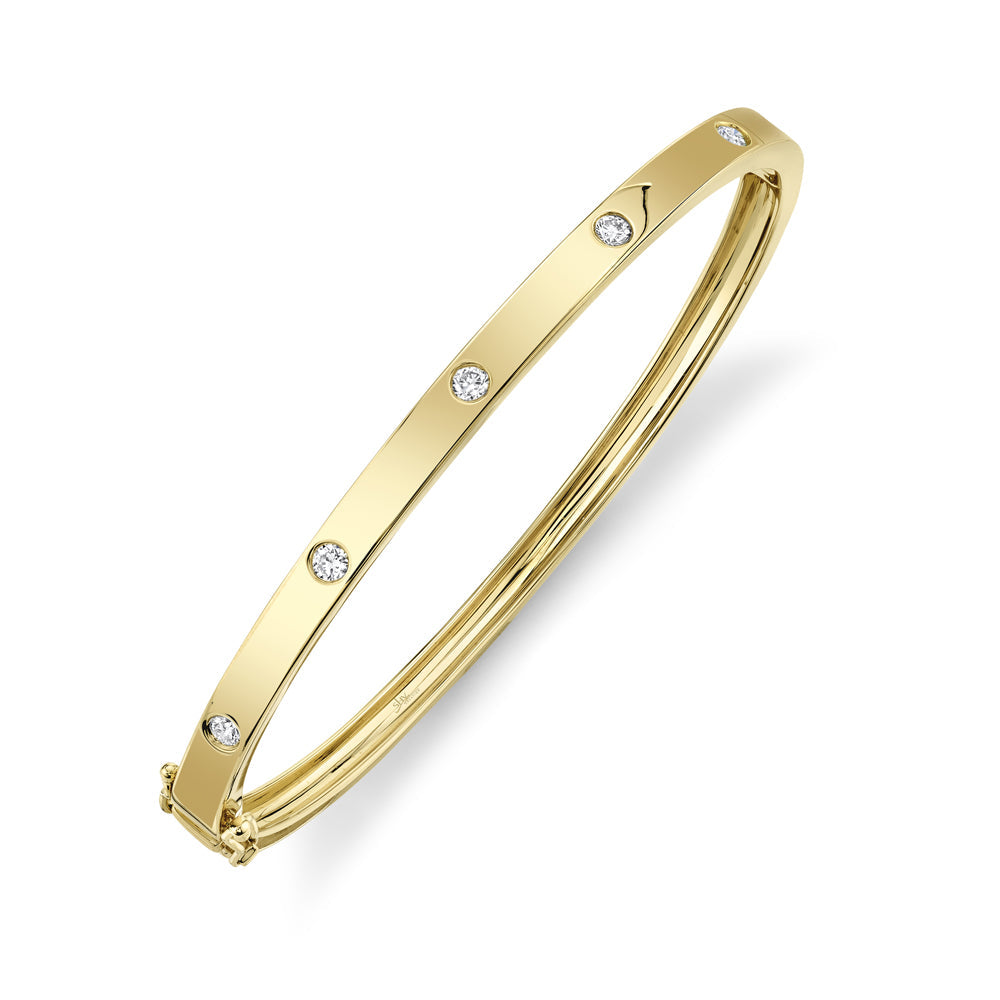 0.38CT 14K Y/G DIAMOND BANGLE