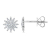 0.24CT 14K W/G DIAMOND STARBURST STUD EARRING