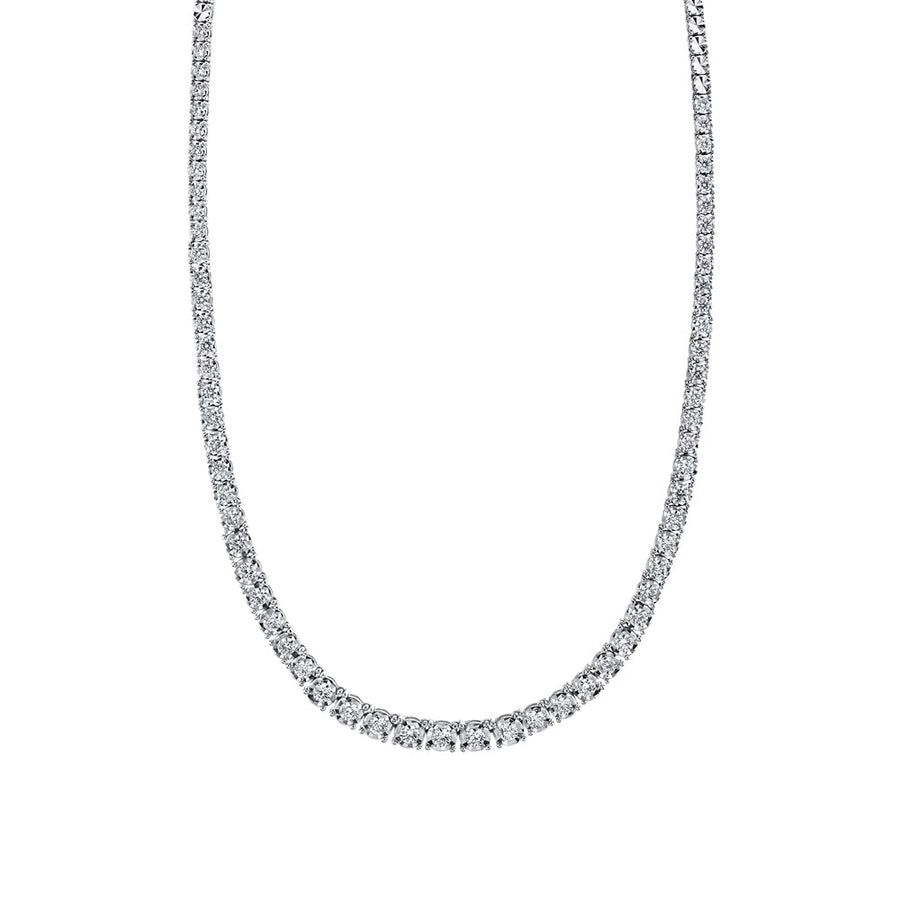 4.39CT 14K W/G DIAMOND TENNIS NECKLACE