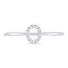 0.04CT 14K W/G DIAMOND LADY'S RING - INITIAL O