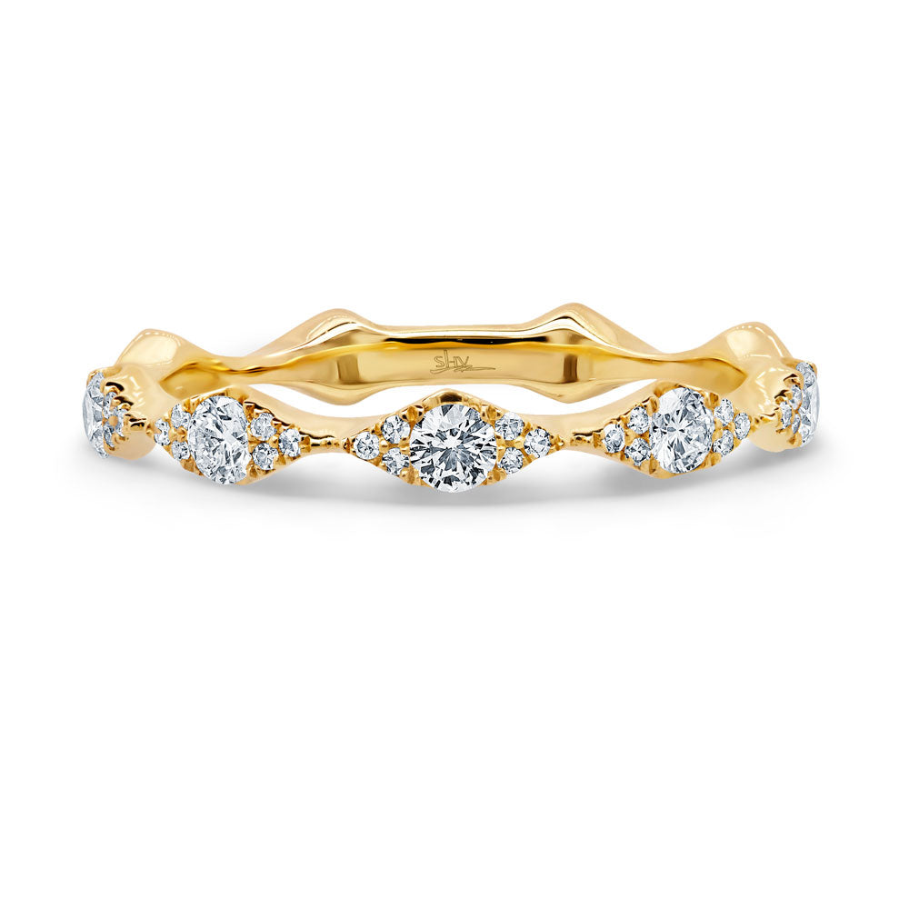 0.38CT 14K Y/G DIAMOND LADY'S BAND SZ 6