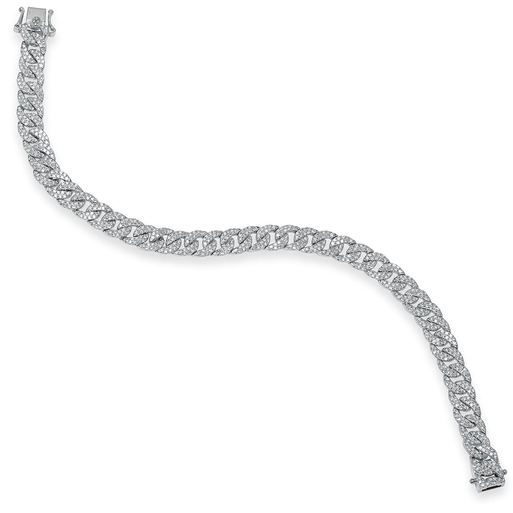 1.69CT 14K W/G DIAMOND PAVE LINK BRACELET