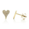 0.14CT 14K Y/G DIAMOND PAVE HEART STUD EARRING