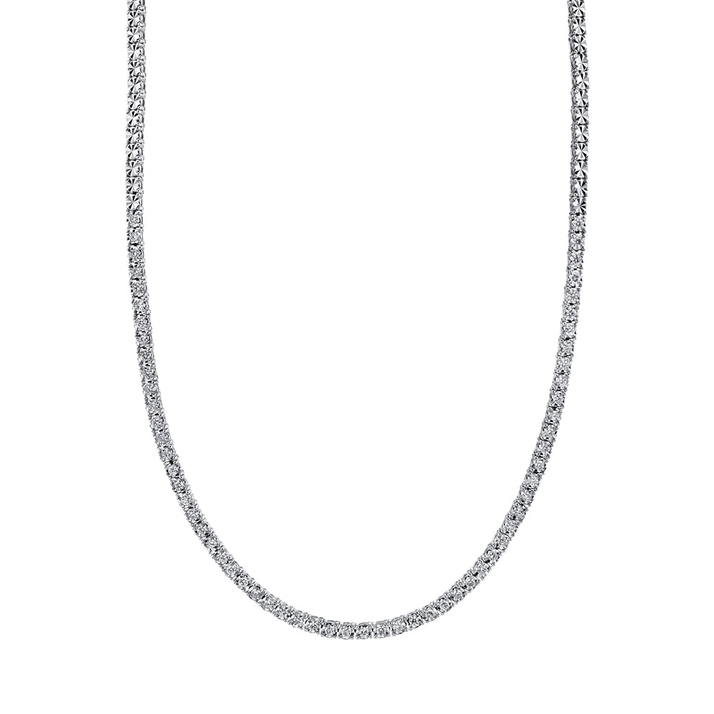 0.95CT 14K W/G DIAMOND TENNIS NECKLACE