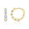 0.92CT 14K Y/G DIAMOND HUGGIE EARRING