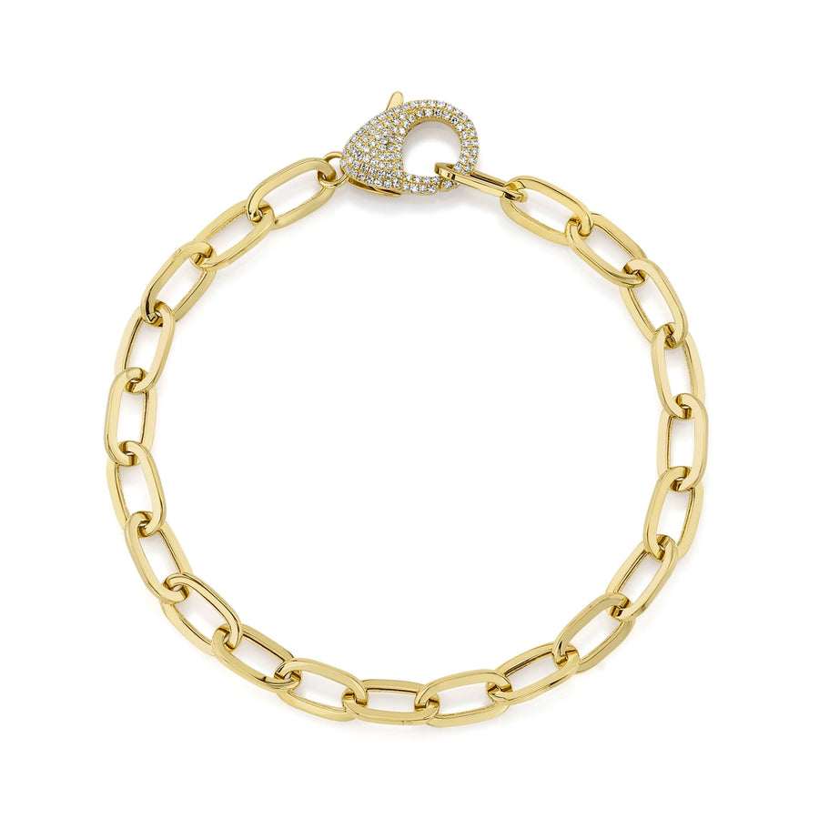 0.41CT 14K Y/G DIAMOND PAPER CLIP LINK BRACELET