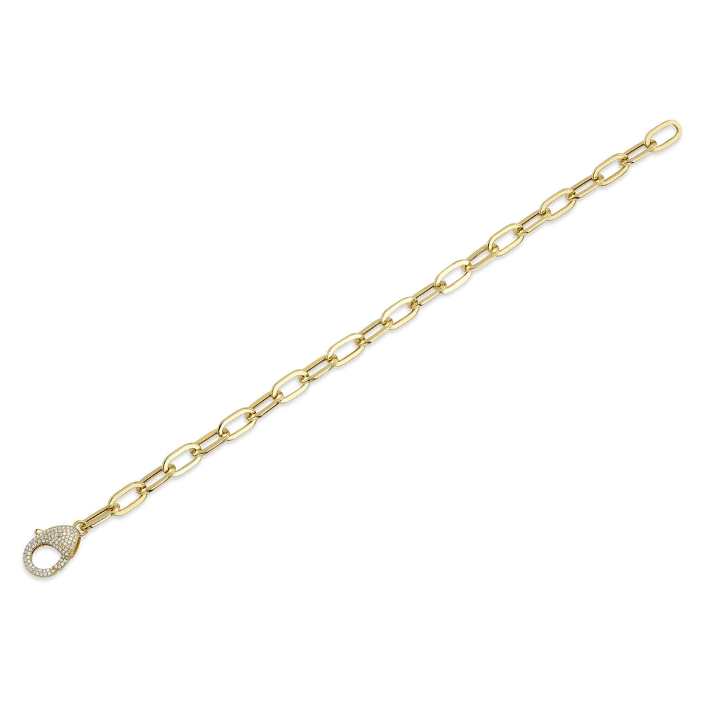 0.41CT 14K Y/G DIAMOND PAPER CLIP LINK BRACELET