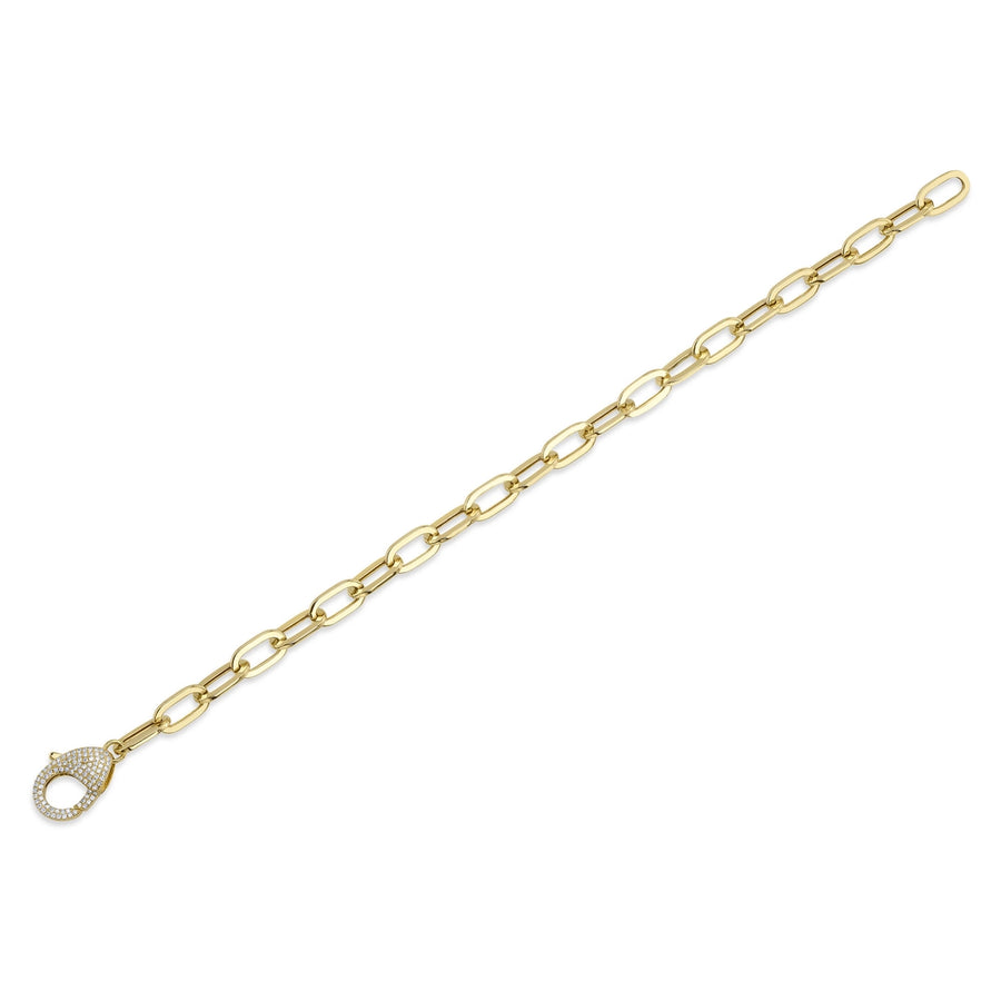 0.41CT 14K Y/G DIAMOND PAPER CLIP LINK BRACELET