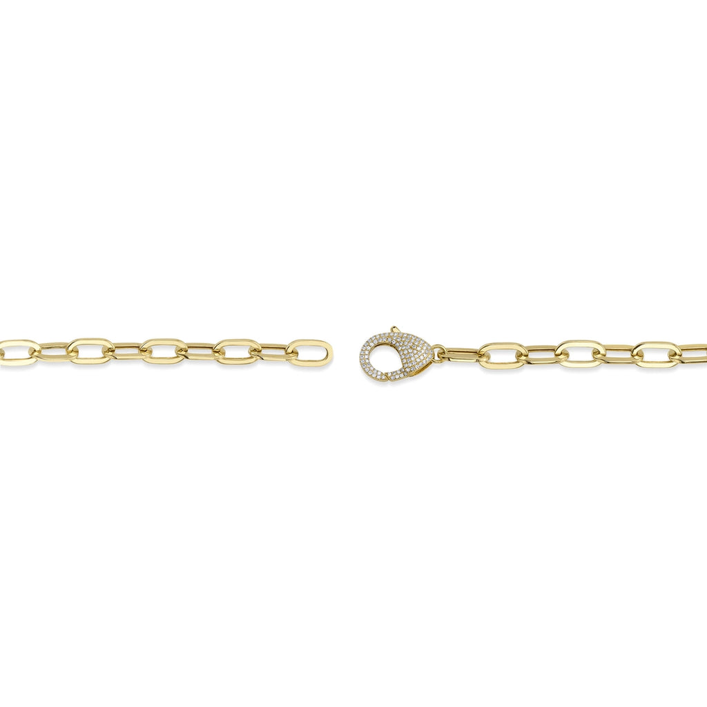 0.41CT 14K Y/G DIAMOND PAPER CLIP LINK BRACELET