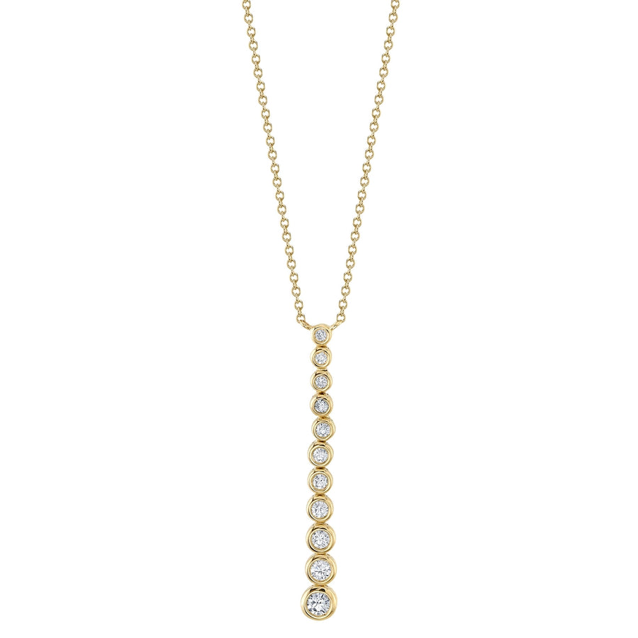 0.37CT 14K Y/G DIAMOND BEZEL JOURNEY NECKLACE