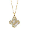 0.23CT 14K Y/G DIAMOND PAVE CLOVER NECKLACE