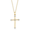 0.13CT 14K Y/G DIAMOND CROSS NECKLACE