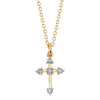 0.13CT 14K Y/G DIAMOND CROSS NECKLACE