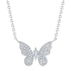 0.23CT 14K W/G DIAMOND MARQUISE BUTTERFLY NECKLACE