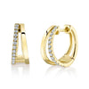 0.28CT 14K Y/G DIAMOND HOOP EARRING