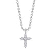 0.10CT 14K W/G DIAMOND CROSS NECKLACE