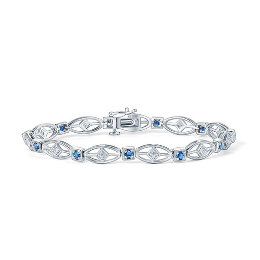 Art Deco Diamond & Sapphire Bracelet