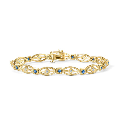 Art Deco Diamond & Sapphire Bracelet