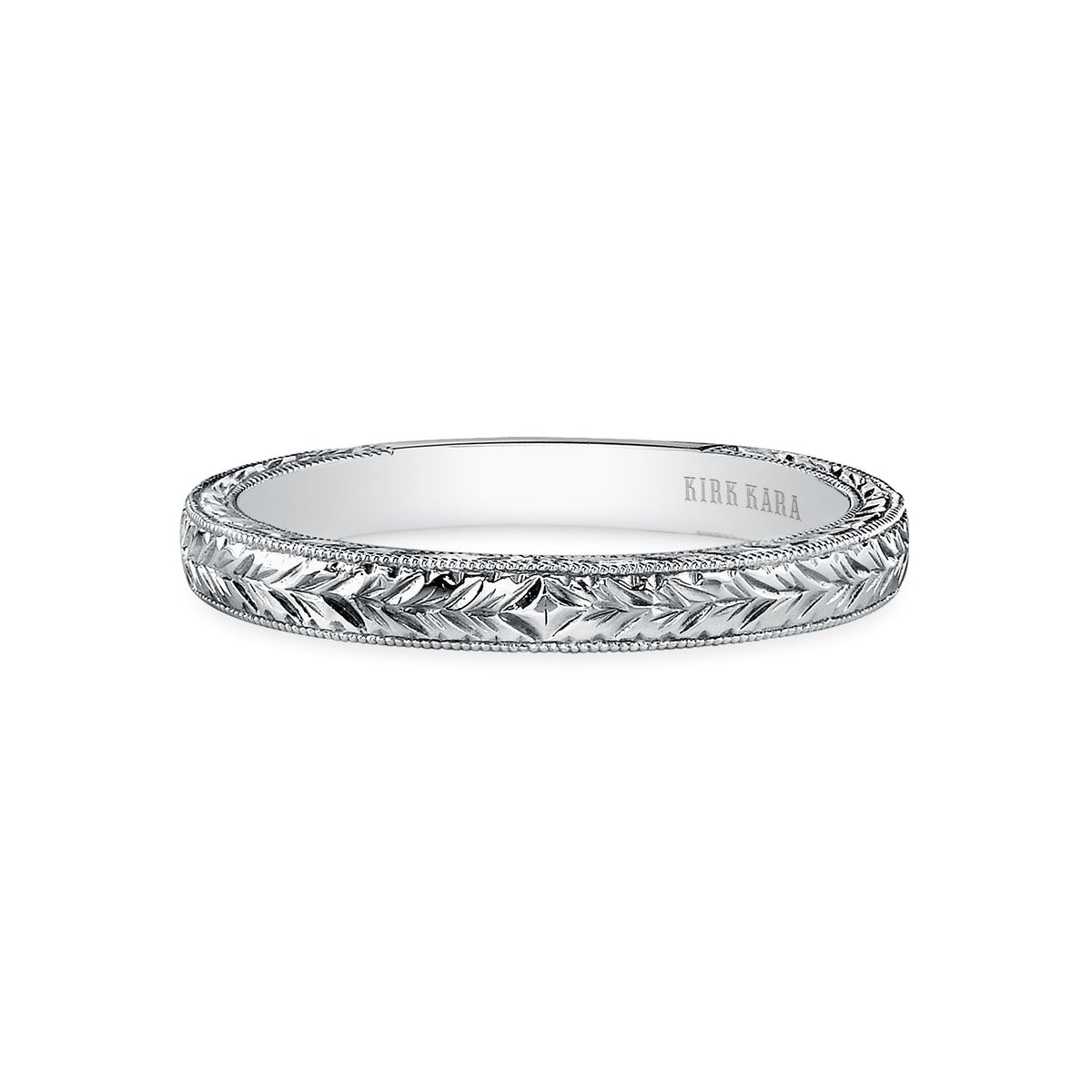 Wheat Engraved Milgrain Vintage Wedding Band