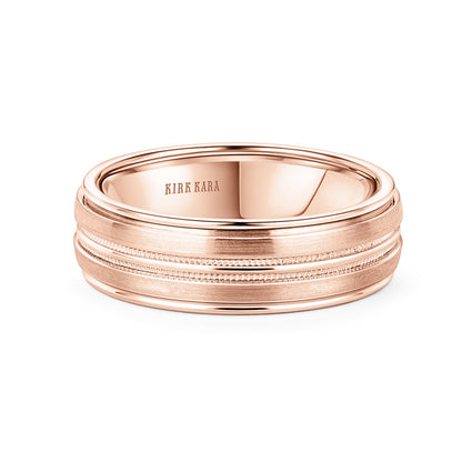 Classic Satin Finish Domed Wedding Band, 7mm