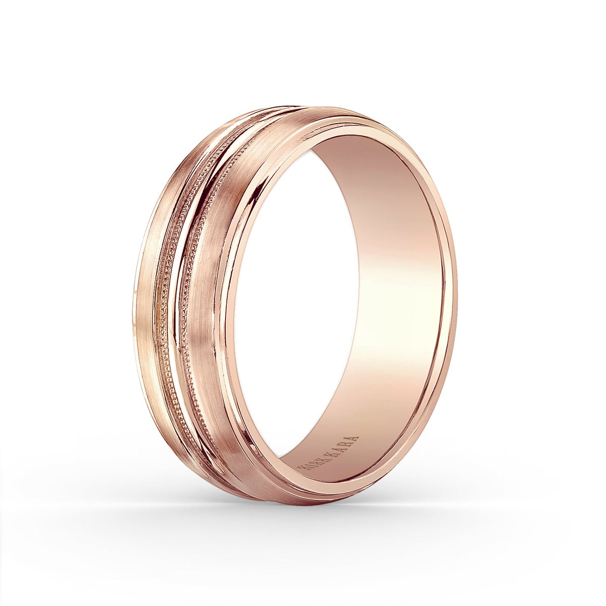 Classic Satin Finish Domed Wedding Band, 7mm
