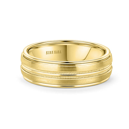 Classic Satin Finish Domed Wedding Band, 7mm