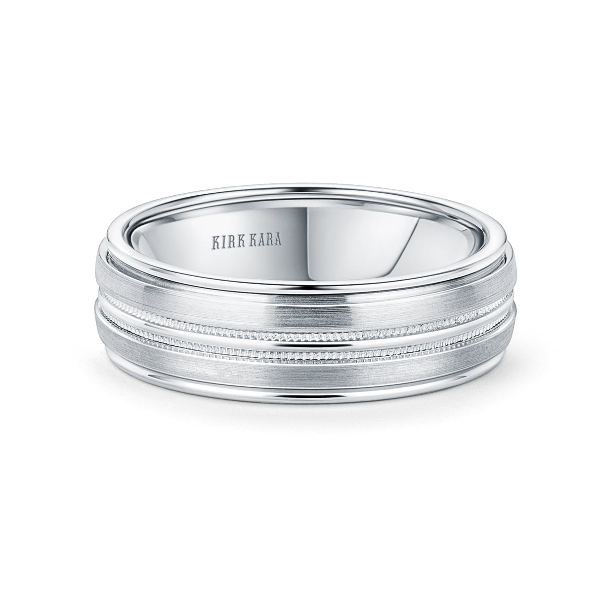 Classic Satin Finish Domed Wedding Band, 7mm