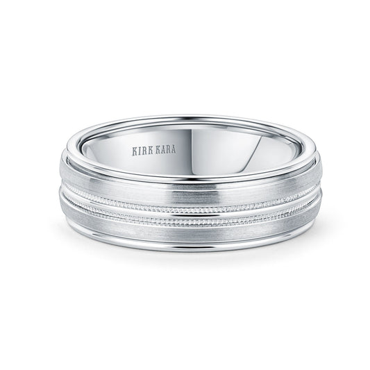 Classic Satin Finish Domed Wedding Band, 7mm