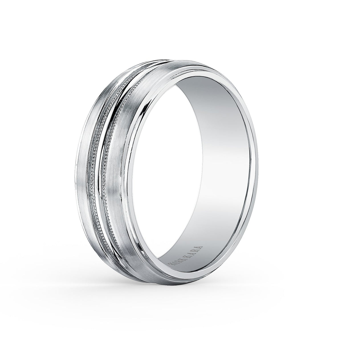 Classic Satin Finish Domed Wedding Band, 7mm