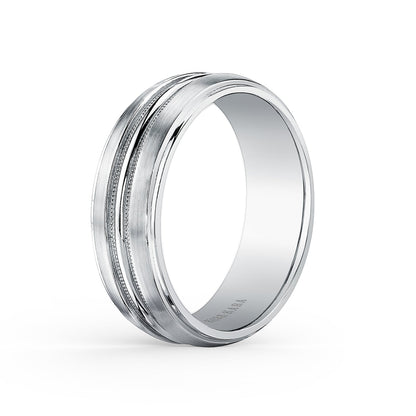 Classic Satin Finish Domed Wedding Band, 7mm