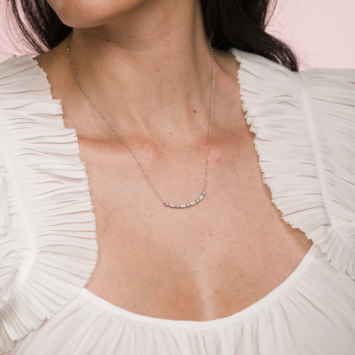 Diamond Designer Geometric Bar Necklace