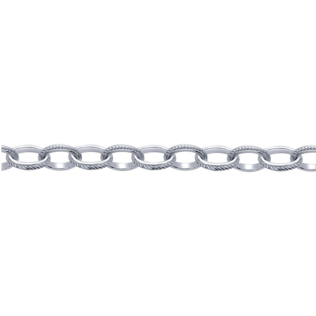 Sterling Silver Textured Link Toggle Bracelet